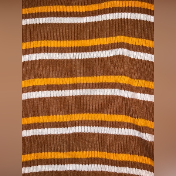 Garage Brown Striped Cropped Sweater Size P/S (XS/S) - Picture 4 of 6